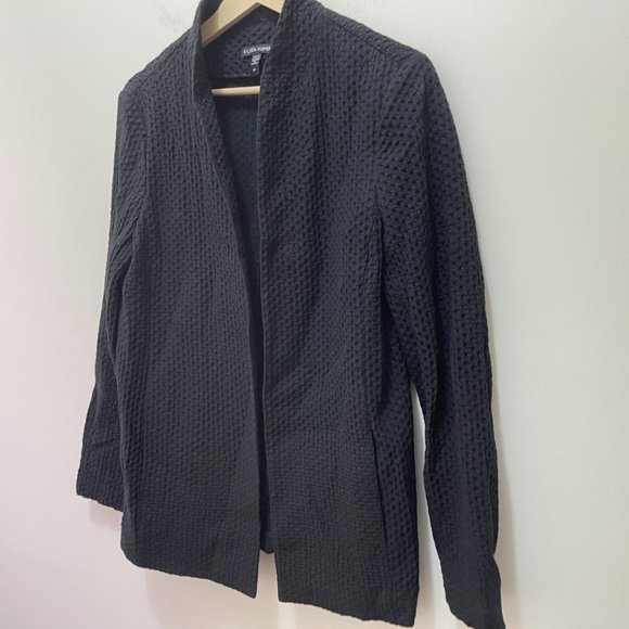 Eileen Fisher Tencel & Organic Cotton Honeycomb Shaped Jacket sz S - Picture 9 of 16